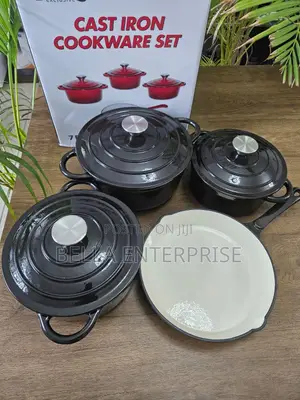 Seti ya Vipande 7 vya Vyombo vya Kupikia vya Cast Iron