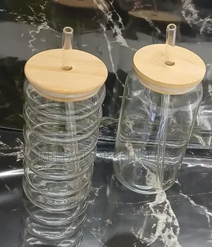 Glass Smoothie Cup with Bamboo Lid