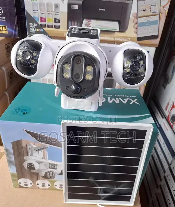Outdoor 4G Quad Lens Solar Security Camera 8MP HD PTZ - 1