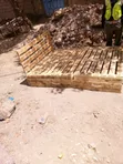 5x6 Pallet Bed with Drawers - Heavy Duty Frame - 1