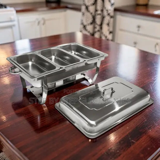 11L Stainless Steel Triple Chafing Dish - 1