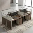 Workstation ya Watu 4 Mbao Nyeusi - 3