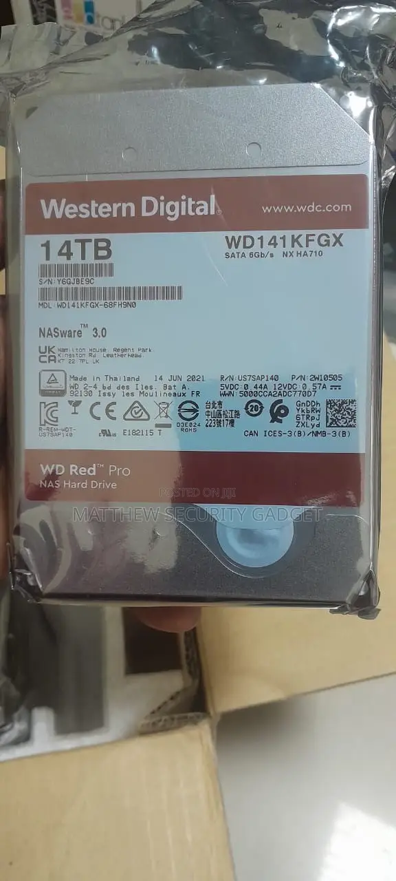 WD Red Pro 14TB Hard Drive ya NAS - 1