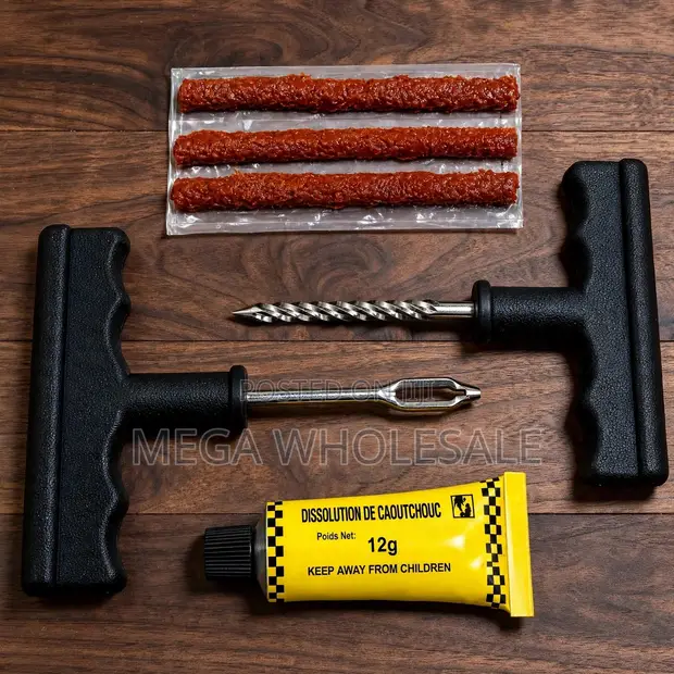 Professional T-Handle Tire Puncture Plug Tool Kit - 1