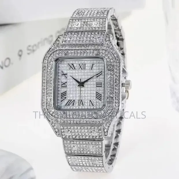 Iced Out Cuban Link Men's Designer Hip Hop Watch - 1