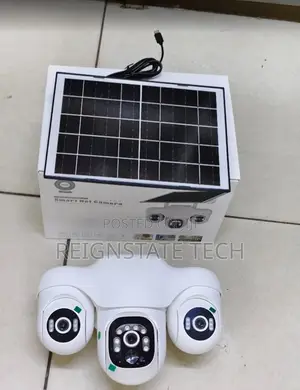 3-Lens PTZ Solar 4G Smart Camera with AI Motion Detection