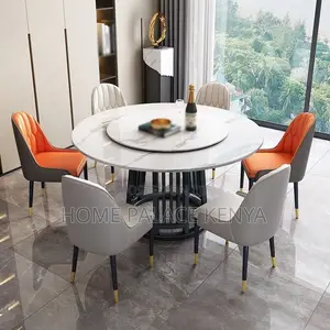 Set ya Dining ya Viti 6 kwa Mambo ya Ndani ya Kisasa