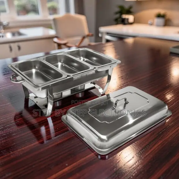 11L Stainless Steel Triple Chafing Dish - 1