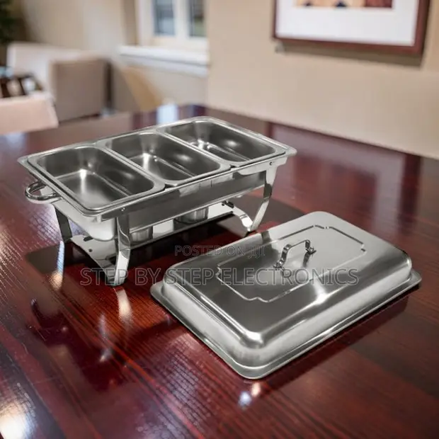 11L Stainless Steel Triple Chafing Dish - 1