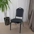 Black Fabric Armless Conference Chair - 3