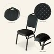 Black Fabric Armless Conference Chair - 4