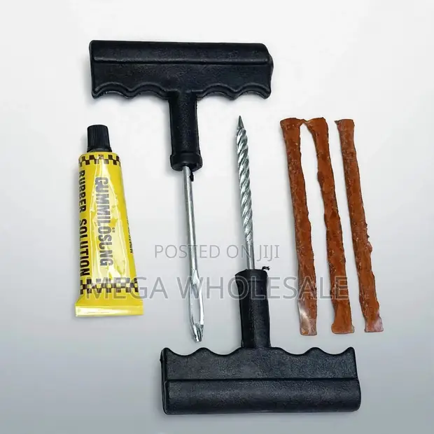 Tubeless Tire Repair Kit with Rubber Solution - 1