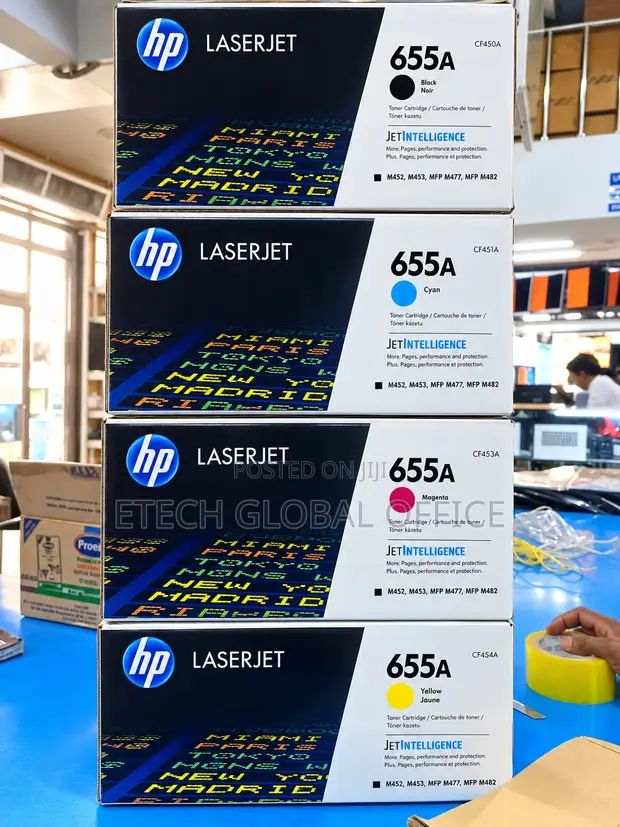 Original HP 655A Black Toner Cartridge – CF450A - 1