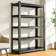 Brand New 5-Shelf Steel Storage Rack - Black - 2
