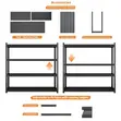 Brand New 5-Shelf Steel Storage Rack - Black - 4
