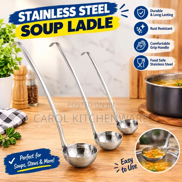 Stainless Steel Soup Ladle (105cc - 180cc) - 1