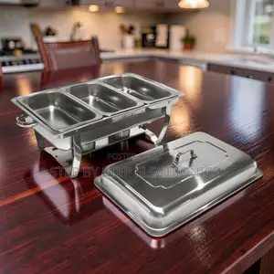 Chafing Dish Tatu ya Lita 11 ya Chuma cha Kutumika