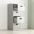 4-Drawer Locker File Cabinet - White - 3