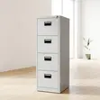 4-Drawer Locker File Cabinet - White - 4