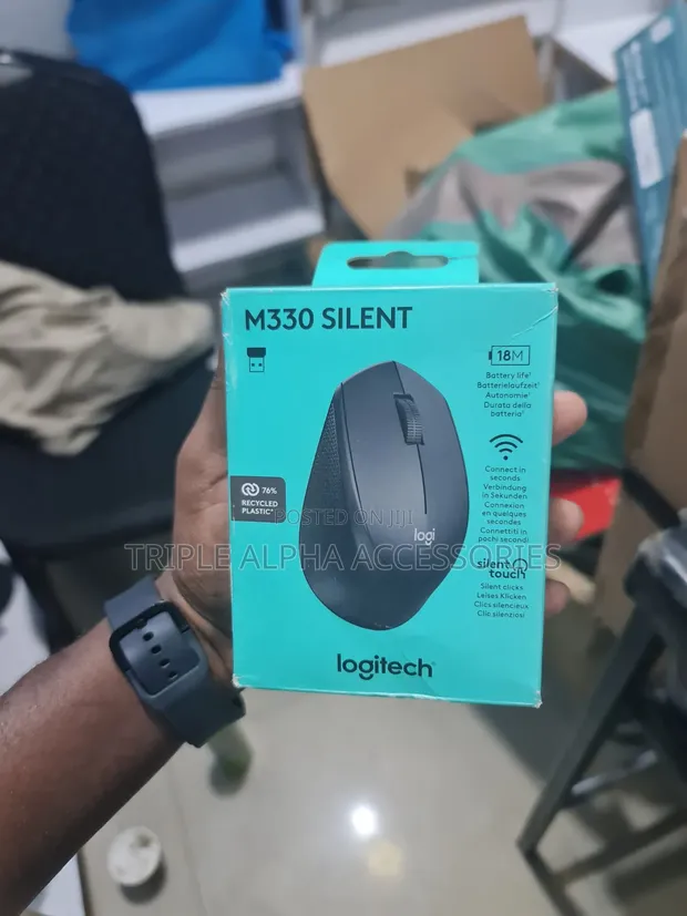Logitech M330 Silent Ergonomic Wireless Mouse - 1