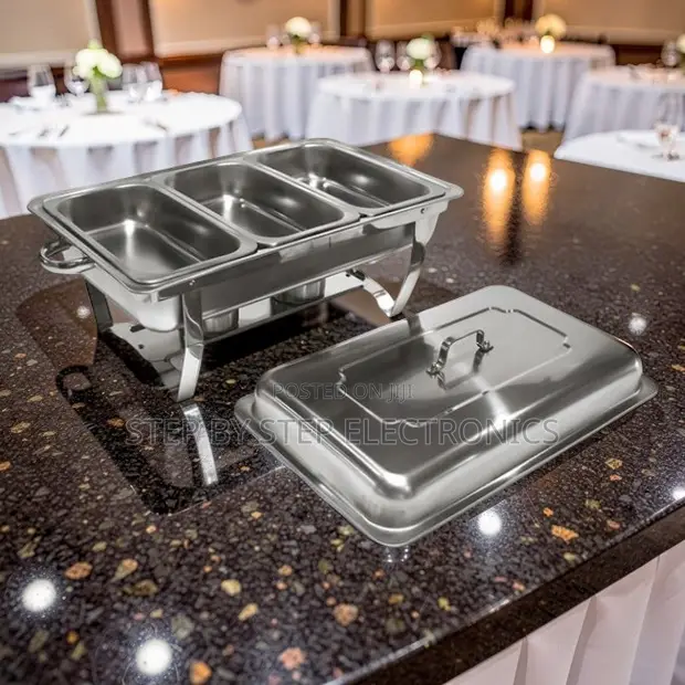 Chafing Dish ya Chuma cha Kutuo cha 11L Triple - 1