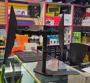 Premium Dual Monitor Stand - Freestanding, Height Adjustable