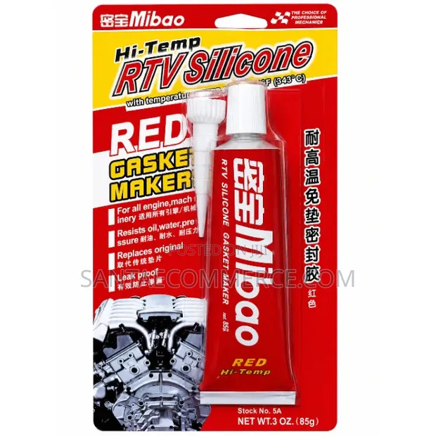 Mibao Hi-Temp RTV Silicone Red Gasket Maker - 85g - 1