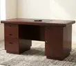1.4m Mahogany Executive Staff Desk - 2