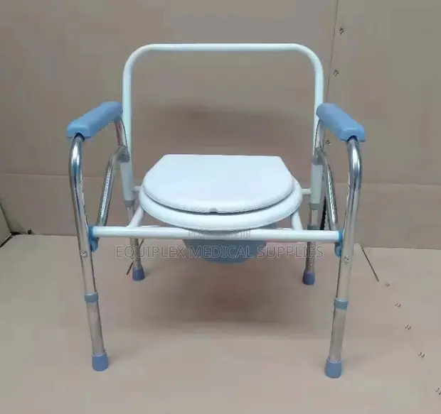 Commode Chair (Foldable, Height Adjustable) with Potty - 1