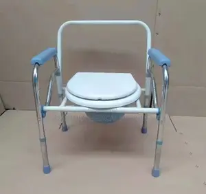 Kiti cha Commode (Kinachokunjwa, Urefu Unaoweza Kurekebishwa) chenye Potty
