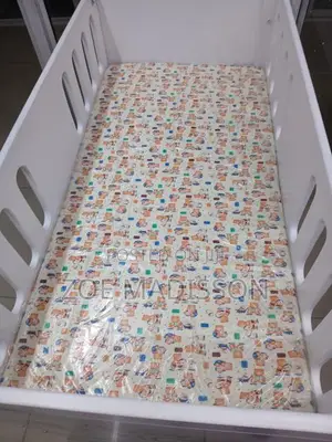 White Baby Cot with Mattress
