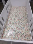 White Baby Cot with Mattress - 1