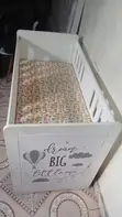 White Baby Cot with Mattress - 2