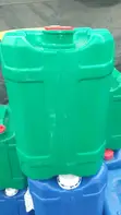 20 Litre Green/Blue Square Container (Used) - 1