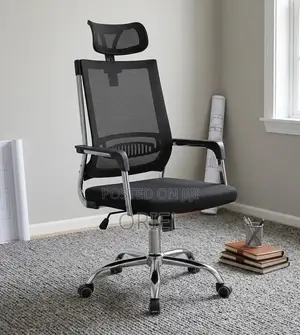 Executive High-Back Ergonomic Office Chair - Black