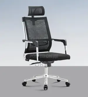 Kiti cha Ofisi cha Mtendaji cha Ergonomic chenye Mgongo Mrefu - Nyeusi