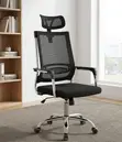 Kiti cha Ofisi cha Mtendaji cha Ergonomic chenye Mgongo Mrefu - Nyeusi - 4