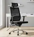 Kiti cha Ofisi cha Mtendaji cha Ergonomic chenye Mgongo Mrefu - Nyeusi - 5