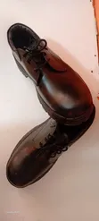 Black Leather School Shoes - 1