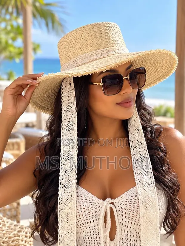 Kofia ya Majira ya Joto ya Kichic ya Lace Tie Bohemian - 1