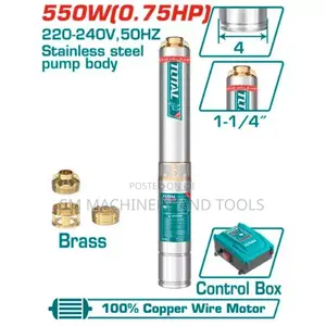 Total TWP55506 4" Deep Well Pump 550W (0.75HP) 64M