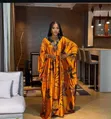 Kaftan ya Bubu ya Satin ya Kifahari - Mtindo wa Aunty Tajiri - Free Size - 1