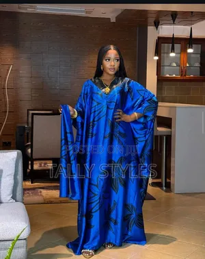 Kaftan ya Bubu ya Satin ya Kifahari - Mtindo wa Aunty Tajiri - Free Size