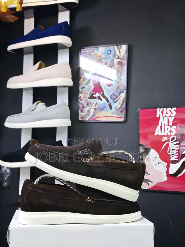 Boss Loafers za Suede Rangi ya Tan - 1