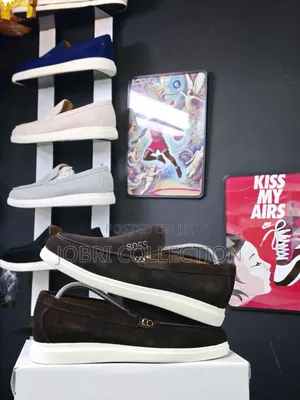 Boss Dark Tan Suede Loafers