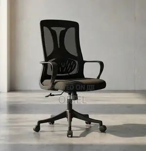 Ergonomic Mid-Back Office Chair - Black