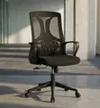 Ergonomic Mid-Back Office Chair - Black - 4