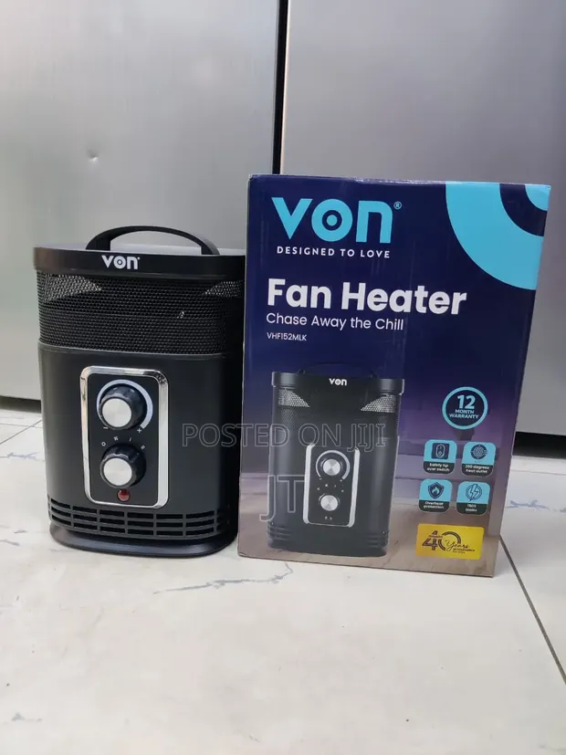 Von Fan Heater VHF152MLK 1500W Black - 1