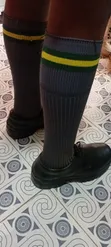 Black Leather School Shoes - 1