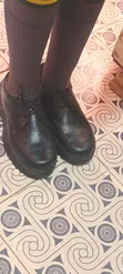 Black Leather School Shoes - 2